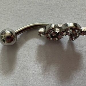 3 for $12 silver belly button piercing
